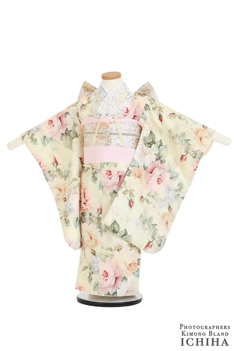 2025最新着物】3歳帯とレース被布とつけ襟の3WAY シャルトットローズ